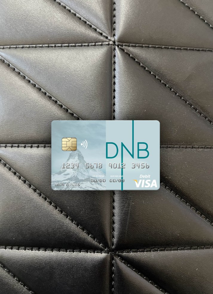 Download Lithuania DNB Bank visa debit card photolook front Photoshop template